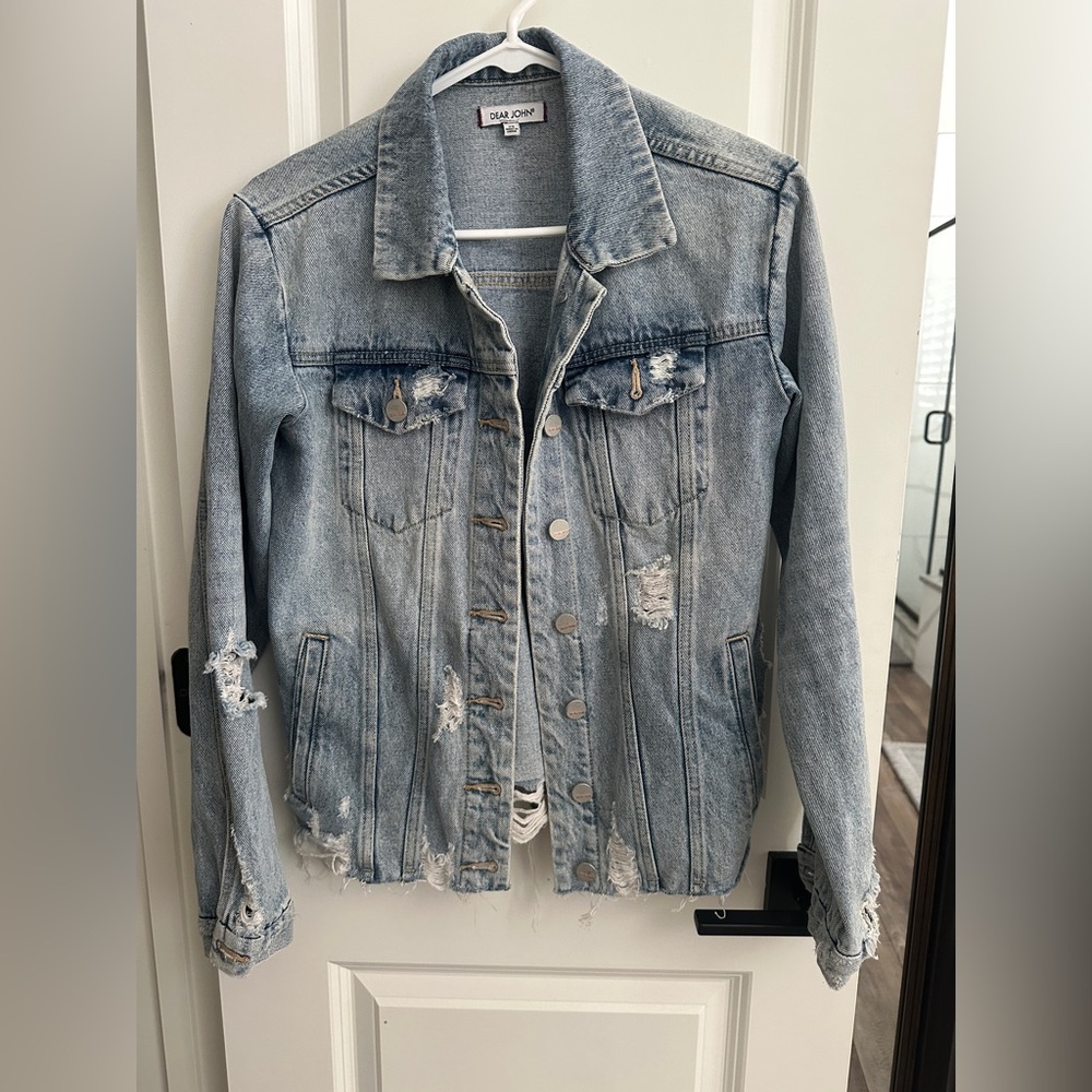 Distressed Light Blue Denim Jacket